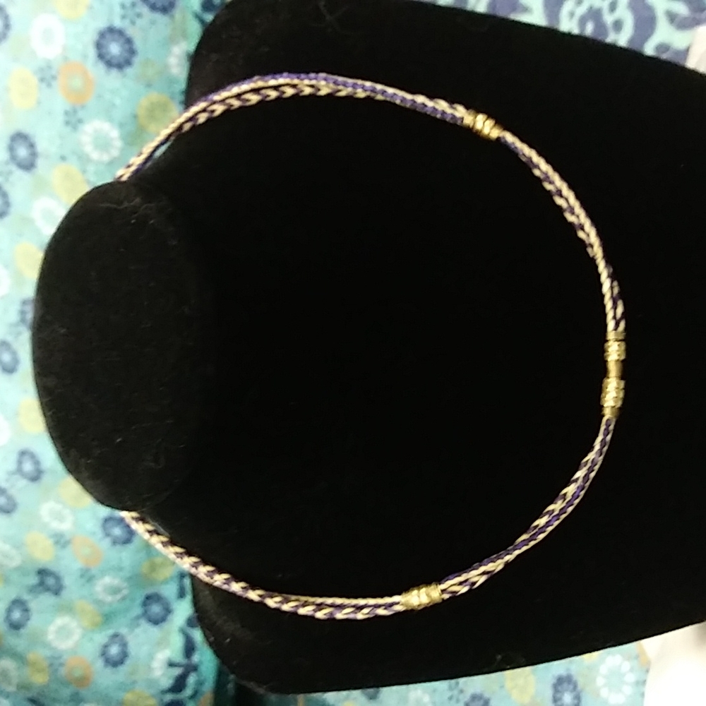 Authentic Gas Bijoux horsehair/gold necklace